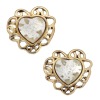 Heart Flower Stud Earring