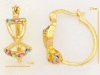 18k gold plated earring