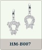 rhinestone zinc alloy dangling earring