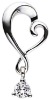 zinc alloy diamond earring
