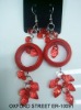 Wholesale red drop earring charming young earring popular with girls and women