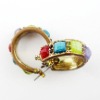 Multi color hoop earring