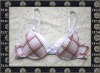 Wholesale Sexy Big Checker Printting White Underwire bra