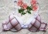 Wholesale Charming Big Checker Printting White Sexy Padded Bra
