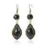 black rhinestone classical earrings