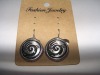 new arrival 50dozens ancients silver oil drip dangle earrings wholesale