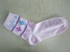 Wholesale cotton jacquard pink socks for girls