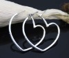 2011 charm heart shaped hoop earring