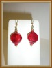 Wholesale drop shape murano glass earring