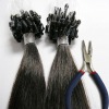 Wholesale Chinese REMY mirco loop ring hair extension and extension tool in stock