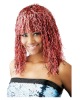 Wholesale Crimped Tinsel Wig - Red Adult