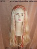 Wholesale long blonde curly women synthetic party dress hair wig