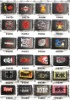 Wholesale rock punk band embroider wallet with chain skull wallet