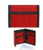 Wholesale 600D red nylon wallet with two folds