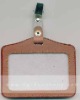 Wholesale leather&pvc card holder with clip