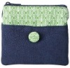 linen coin purse with contrast colour matching