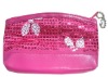 pink beaded coin purse