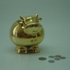 Wholesale electroplated cow shape saving bank