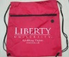 Wholesale Pink polyester drawstring backpack with PP cord for closure