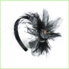 Wholesale gauze flower headband with feather