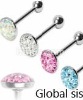 Wholesale Toung Ring Zircon Crystal Ferido Body Piercing