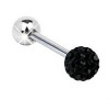 360 Ferido Crystal Tongue Rings with Clear,Tongue Body Jewelry