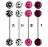 UV Reactive Tongue Rings > Celestial Tongue Rings - Heart