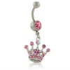 Tiara Body Jewelry, Rhinestone Belly Ring