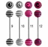 UV Reactive Tongue Rings > Celestial Tongue Rings - Swirl