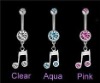Dangling Body Jewelry, Note Belly Navel Ring
