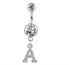 Wholesale Alphabet Belly Button Rings;26 English Letter belly ring