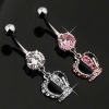Wholesale Crown Belly Button Rings, Navel Body Jewelry