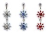 Belly Ring Body Jewelry, Crystal Belly Ring, Dangling Navel Ring