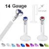 Wholesale Tragus / Helix / Cartilage Rings > Bioplast Push-In SS Gem Monroe / Labret / Tragus