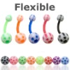 Wholesale Belly Button Rings > Flexible Bioplast Belly Button Rings>Body Jewelry