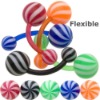 Wholesale Belly Button Rings > Flexible Bioplast Belly Button Rings>Body Jewelry