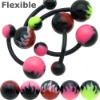 Wholesale Belly Button Rings > Flexible Bioplast Belly Button Rings>Body Jewelry
