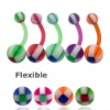Wholesale Belly Button Rings > Flexible Bioplast Belly Button Rings>Body Jewelry
