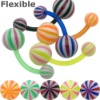 Wholesale Belly Button Rings > Flexible Bioplast Belly Button Rings>Body Jewelry