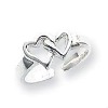 Wholesale toe ring double heart