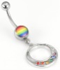 Wholesale fashion 316L stainless steel with beautiful colors with one accord body piercing belly jewelry