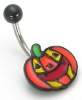 Wholesale fashion stainless steel festvial pumpkin body piercing belly jewelry