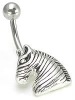 Wholesale fashion 316L stainless steel zebra head body piercing belly jewelry