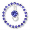 Wholesale fashion design 316L stainless steel with circular blue diamoned body piercing belly jewelry
