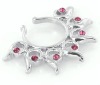 Wholesale charming 316L stainless steel ,with circular red diamond pointed body piercing nipple shield