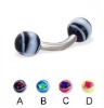 Wholesale Acrylic eye ball curved barbell jewelry body piercing eyebrow jewelry eyebrow ring