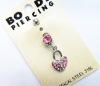 Wholesale stainless steel body piercing, navel earring
