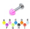 Beach half ball labret ring body lip piercing jewelry