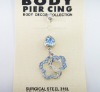 stainless steel body piercing, navel ring