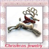 hot selling festival christmas deer alloy brooch jewelry gift